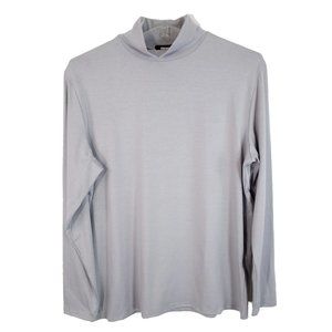Kingbega Men Turtleneck Thermal Casual Long Sleeve Pullover Stretch Gray XL
